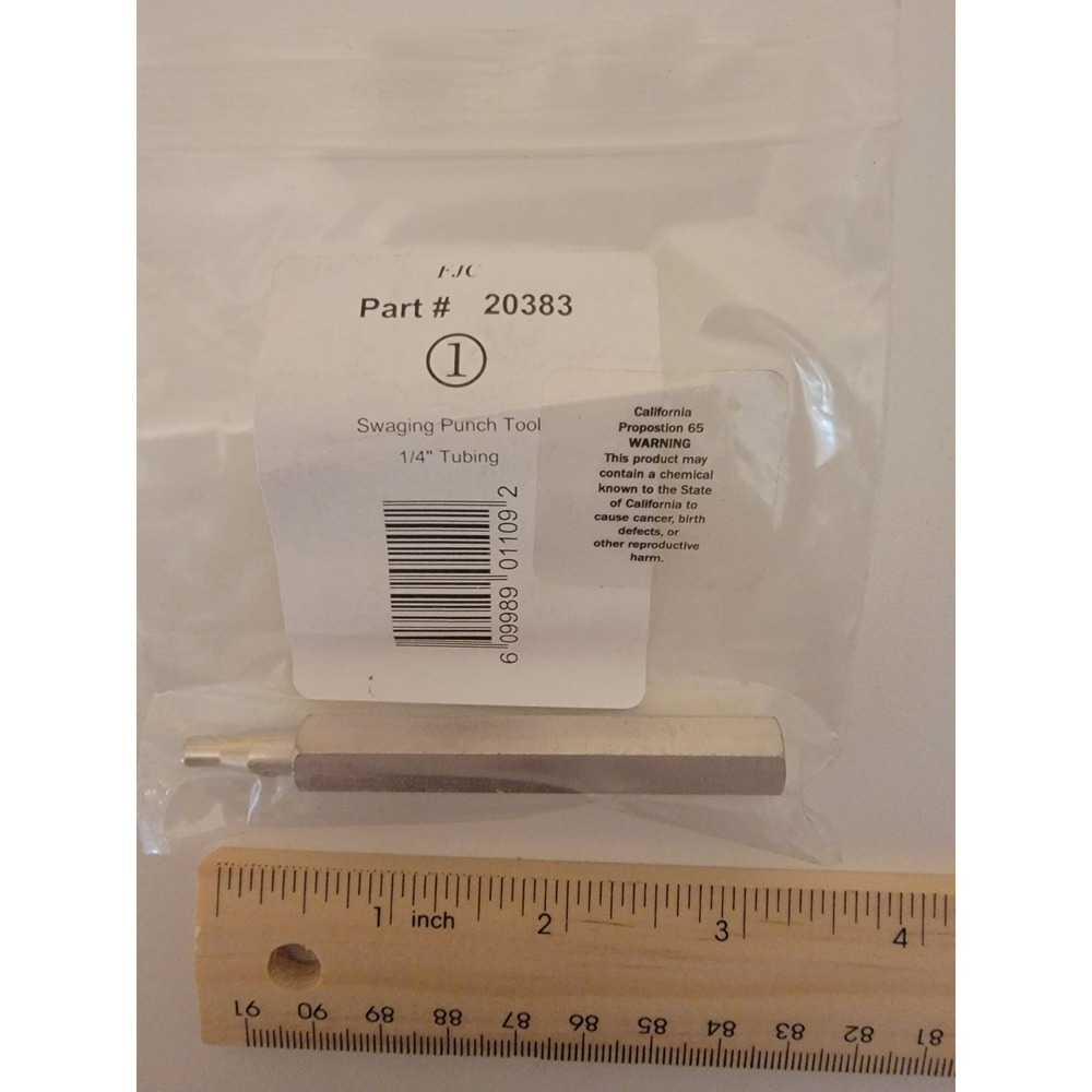 FJC 20383 Swaging Punch Tool for 1/4 Inch Tubing HVAC Automotive Metal Tool